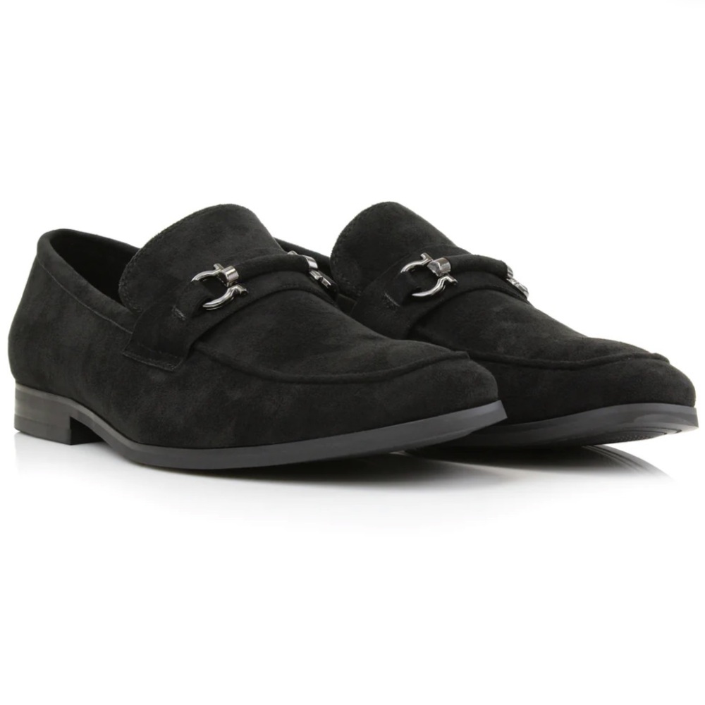 Ferro Aldo Demitri Black Suede Loafer With Box Sz 9
